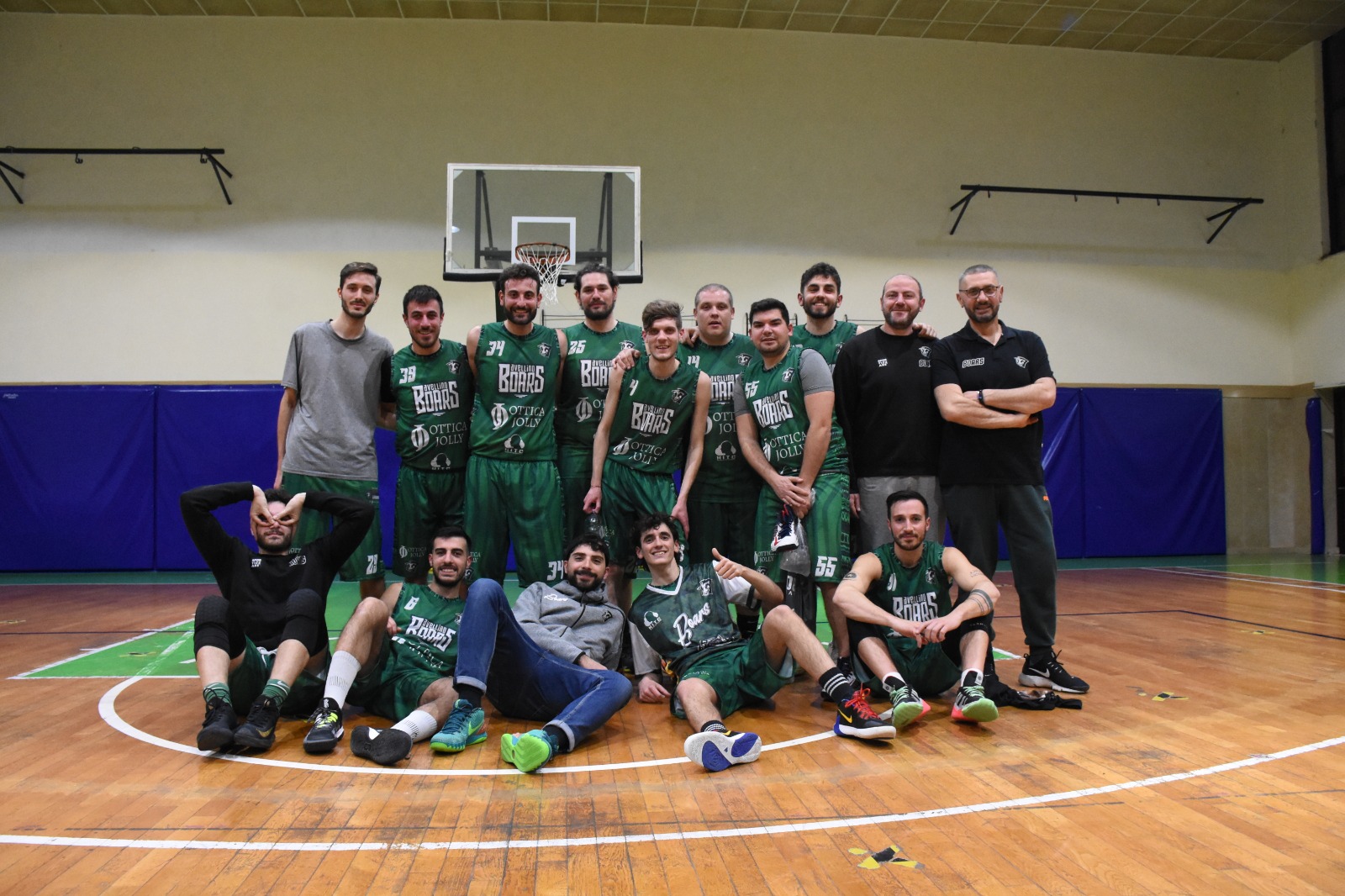 La squadra degli Avellino Boars al termine di una gara
